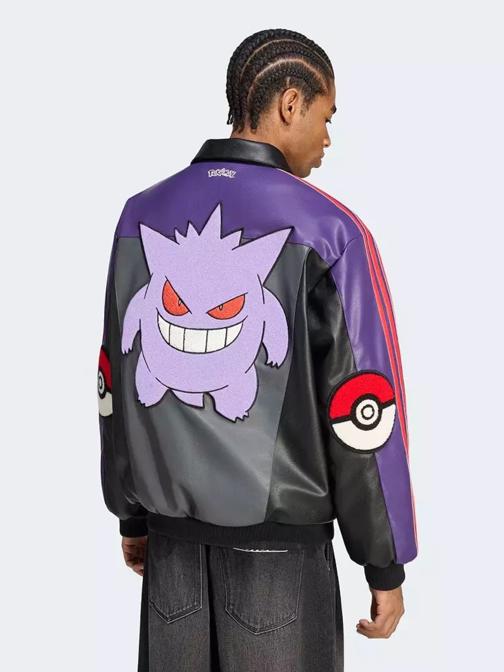 adidas Originals Men's Pokemon 8 Ball Jacket GENGAR | Men Size L SHIPS TODAY